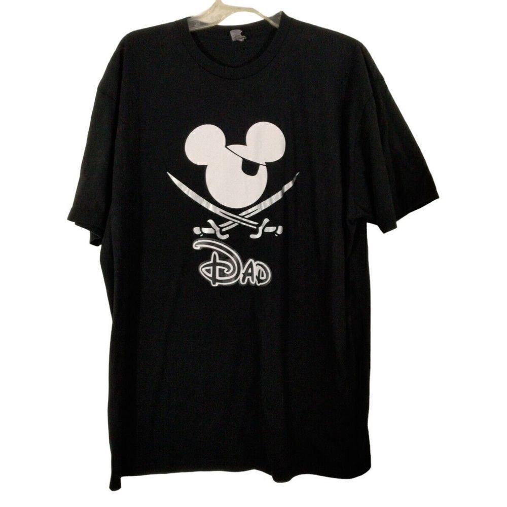 Disney Dad T-shirt Size XXL Black Short Sleeve Amusement Park Travel Mickey